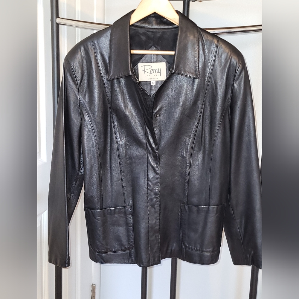 Remy Leather Classic Black Jacket